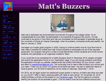 Tablet Screenshot of mattsbuzzers.com